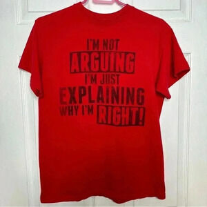 NTD Apparel T-Shirt Red & Black Funny  Size Medium